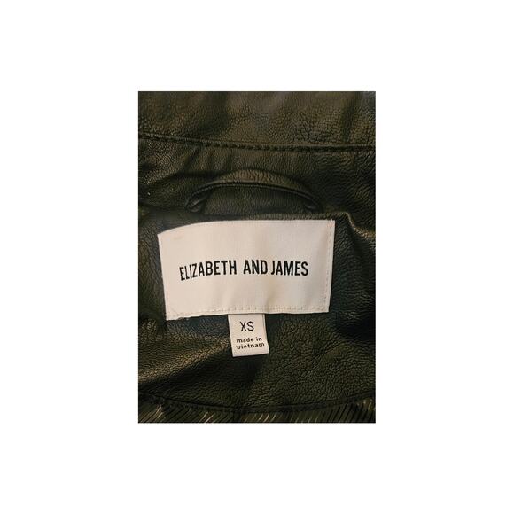 ELIZABETH AND JAMES WOMEN'S FAUX LEATHER MOTO JACKET BLACK SIZE XS - Picture 2 of 3
